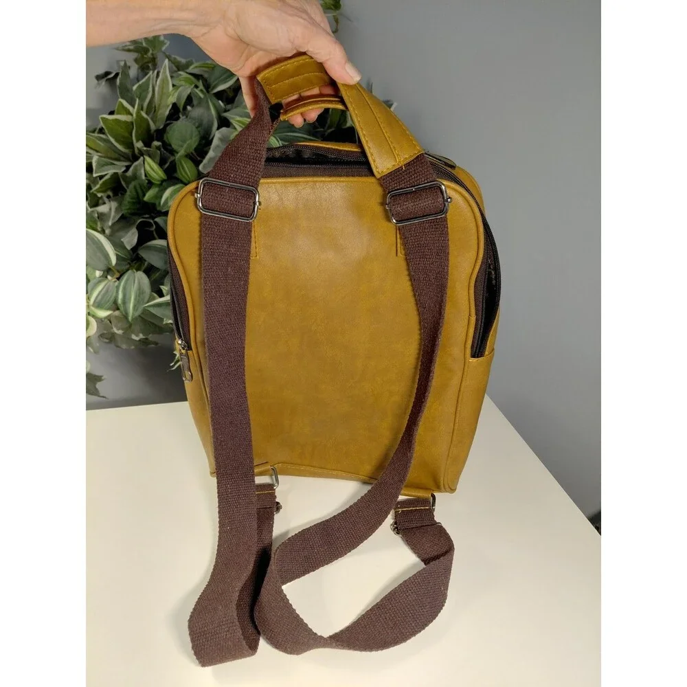 Charlie Chaplin Vegan Leather Backpack Excellent